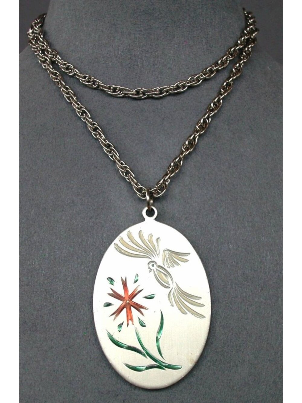 Heritage Pewter Necklace 22" Pendent 1" x 2"